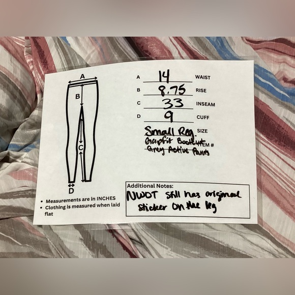 Gap Fit GBalance Bootcut Charcoal Heather Gray Active Pants Size Small Regular - Picture 11 of 11